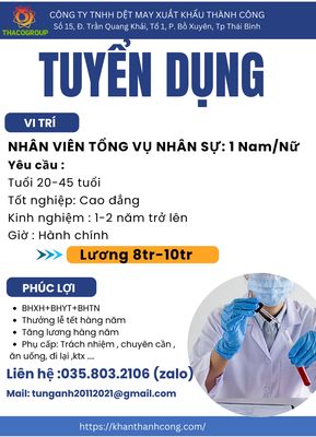 CÔNG TY TNHH DỆT MAY XUẤT KHẨU THÀNH CÔNG