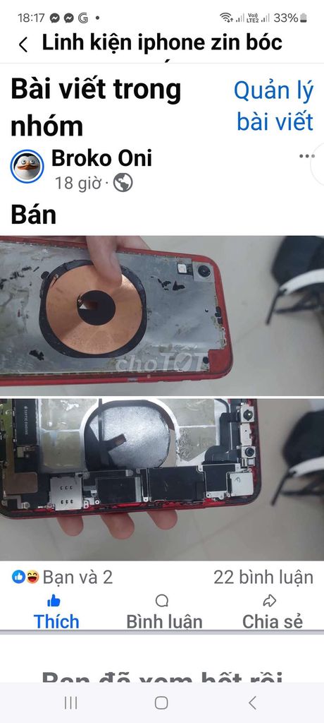 Linh kiện iPhone màu Đỏ. Mua bán Linh kiện (RAM, Card...) tại Thành phố Tây Ninh Tây Ninh được đăng bởi Gia Khang hình 1