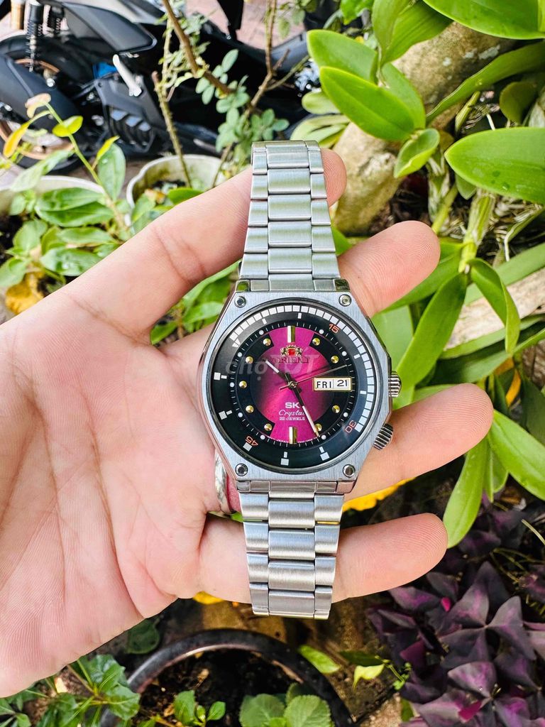 Orient SK mặt lửa 41mm Bạc, Đỏ. Mua bán Đồng hồ tại Quận Ninh Kiều Cần Thơ được đăng bởi Phong Watch hình 1