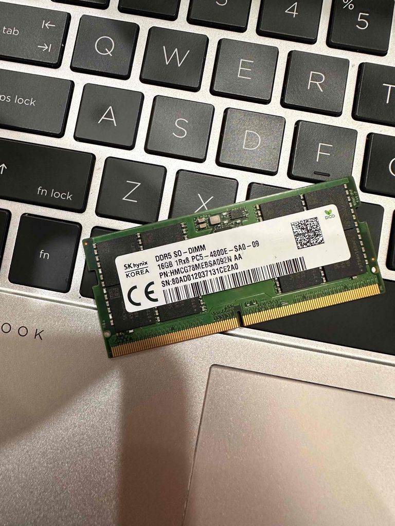 RAM laptop DDR5 16GB 4800MHz. Mua bán Linh kiện (RAM, Card...) tại Quận 3 Tp Hồ Chí Minh được đăng bởi Tiến Đat  hình 1