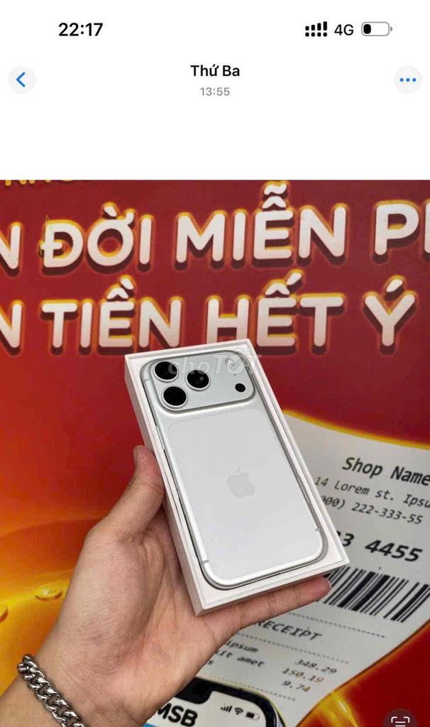 Apple 17 Pro 256GB Trắng Mới. Mua bán Điện thoại tại Quận 3 Tp Hồ Chí Minh được đăng bởi Nam Á Mobile hình 1