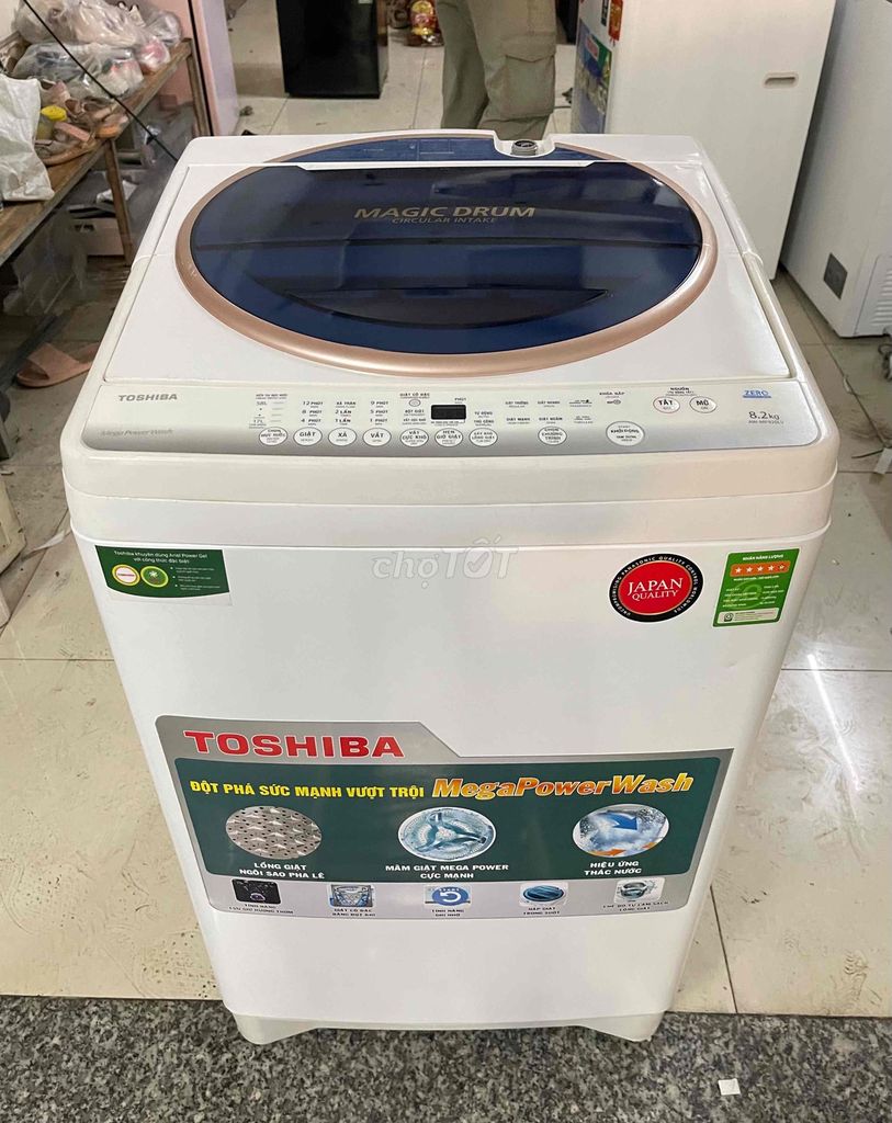 Máy giặt Toshiba 8.2kg Trắng tiết kiệm 90%. Mua bán Máy giặt tại Quận Bình Tân Tp Hồ Chí Minh được đăng bởi Điện Lạnh Gia Việt Quận Bình Tân hình 1