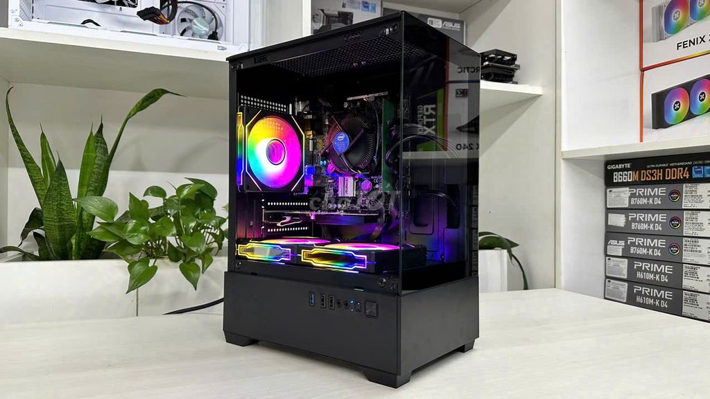 Về chục case M-ATX kèm 3 fan led vô cực