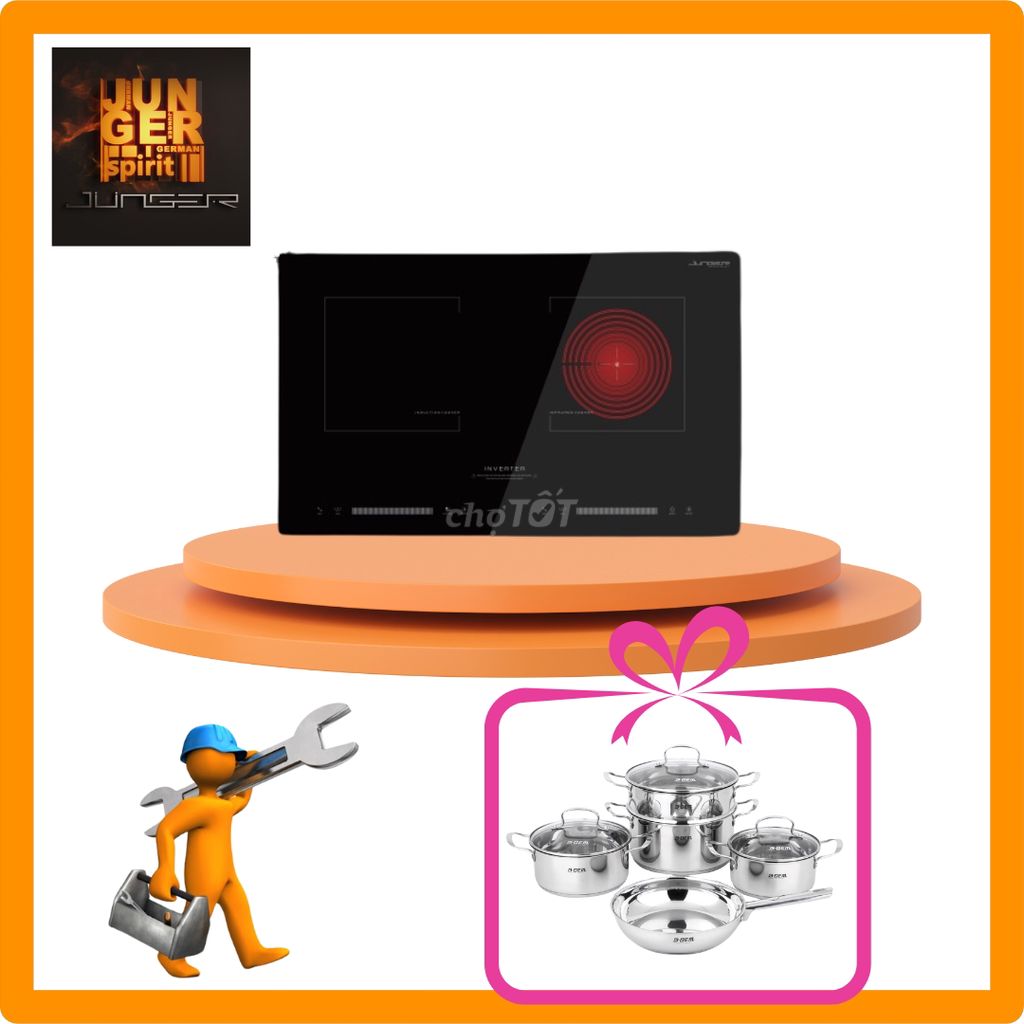 Bếp đôi điện từ hồng ngoại Junger SIS-66 4200W. Mua bán Bếp, lò, đồ điện nhà bếp tại Quận Tân Bình Tp Hồ Chí Minh được đăng bởi Hoangcuonghome  hình 4