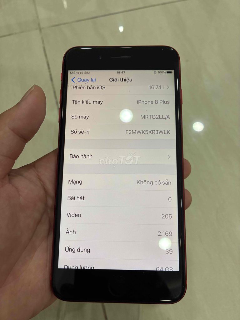 Apple iPhone 8 Plus 64GB Đỏ. Mua bán Điện thoại tại Thành phố Dĩ An Bình Dương được đăng bởi hiến hình 1