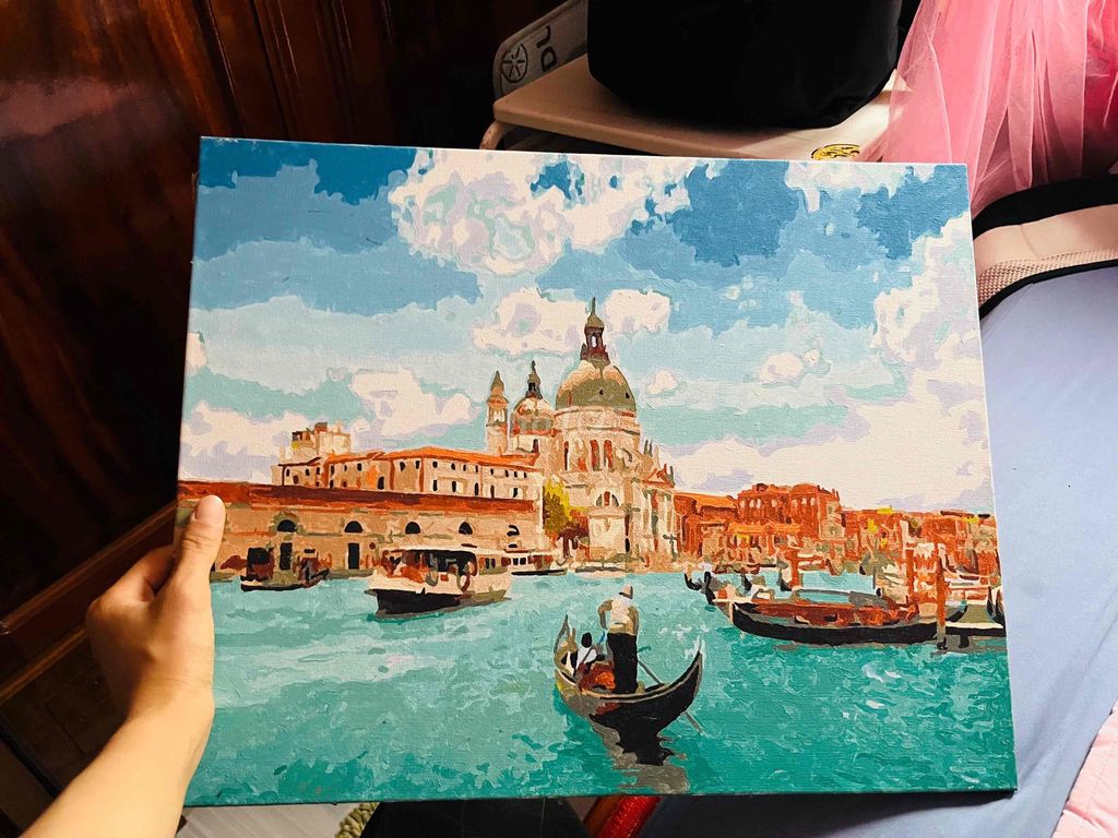 Tranh sơn  Phong cảnh Vải canvas Trung bình. Mua bán Cây cảnh, đồ trang trí tại Thị xã Gò Công Tiền Giang được đăng bởi Tạp Hoá Đồ Cũ hình 1