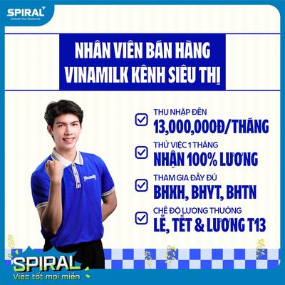 🥛VINAMILK TUYỂN NHÂN VIÊN BÁN HÀNG KÊNH SIÊU THỊ