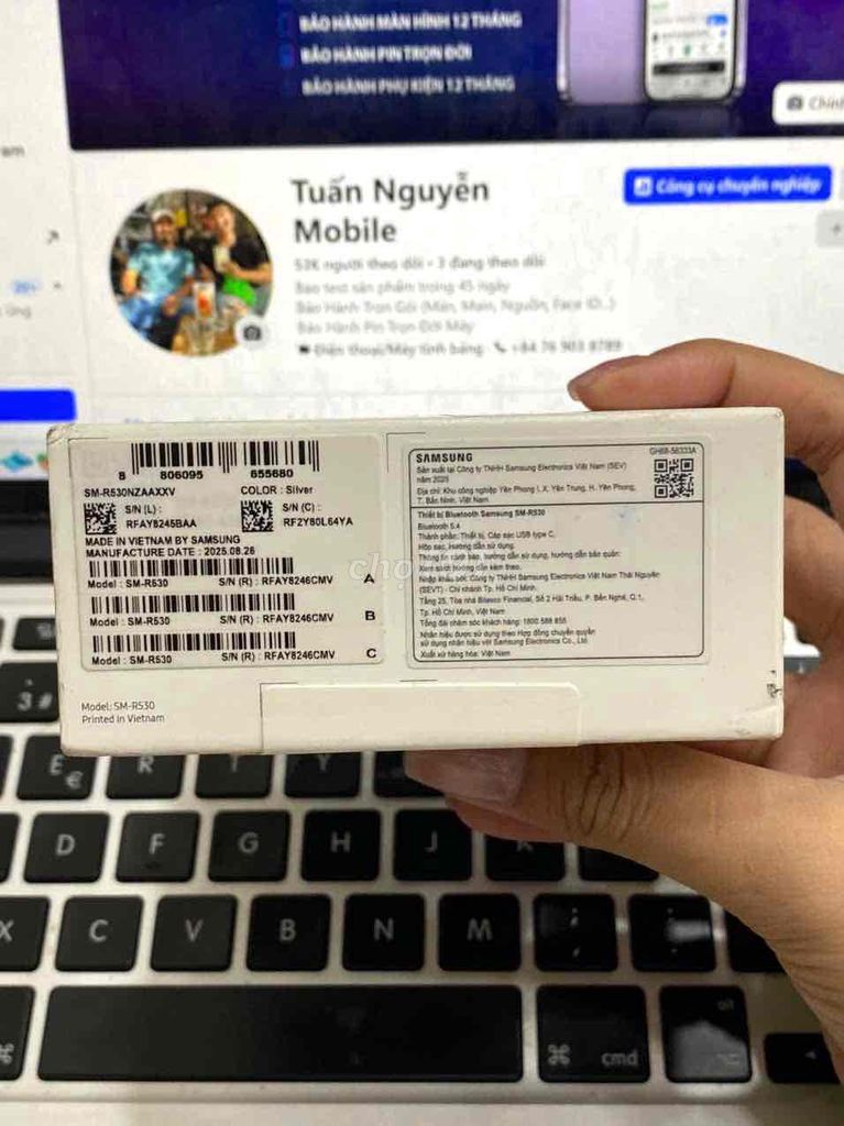 Tai nghe Bluetooth Samsung Buds 3 Bạc. Mua bán Tivi, Âm thanh tại Quận 3 Tp Hồ Chí Minh được đăng bởi Tuấn Nguyễn hình 1
