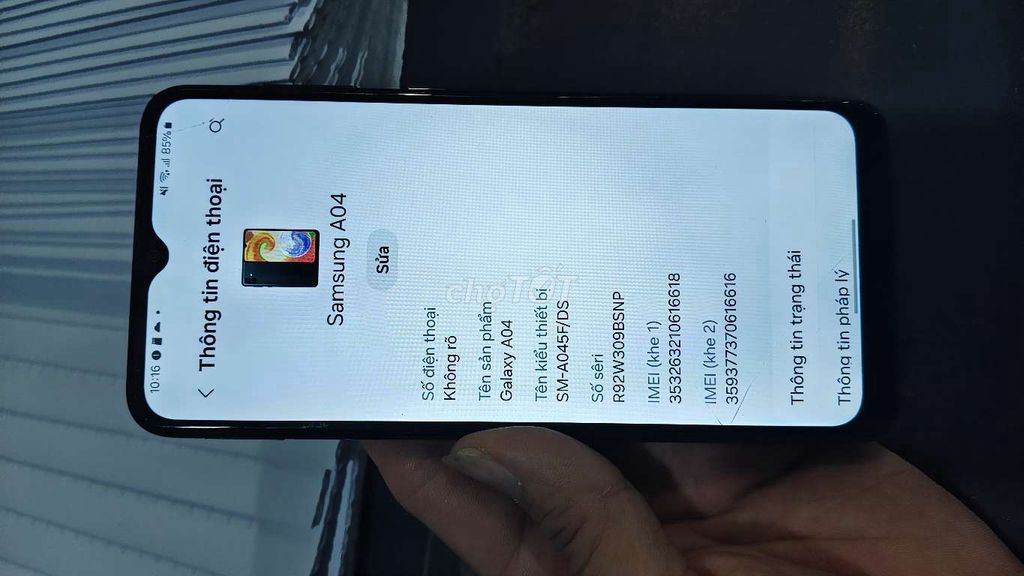 Samsung A04 3GB/32GB Xanh đen Kính nứt. Mua bán Điện thoại tại Quận Hai Bà Trưng Hà Nội được đăng bởi An nhiên hình 1