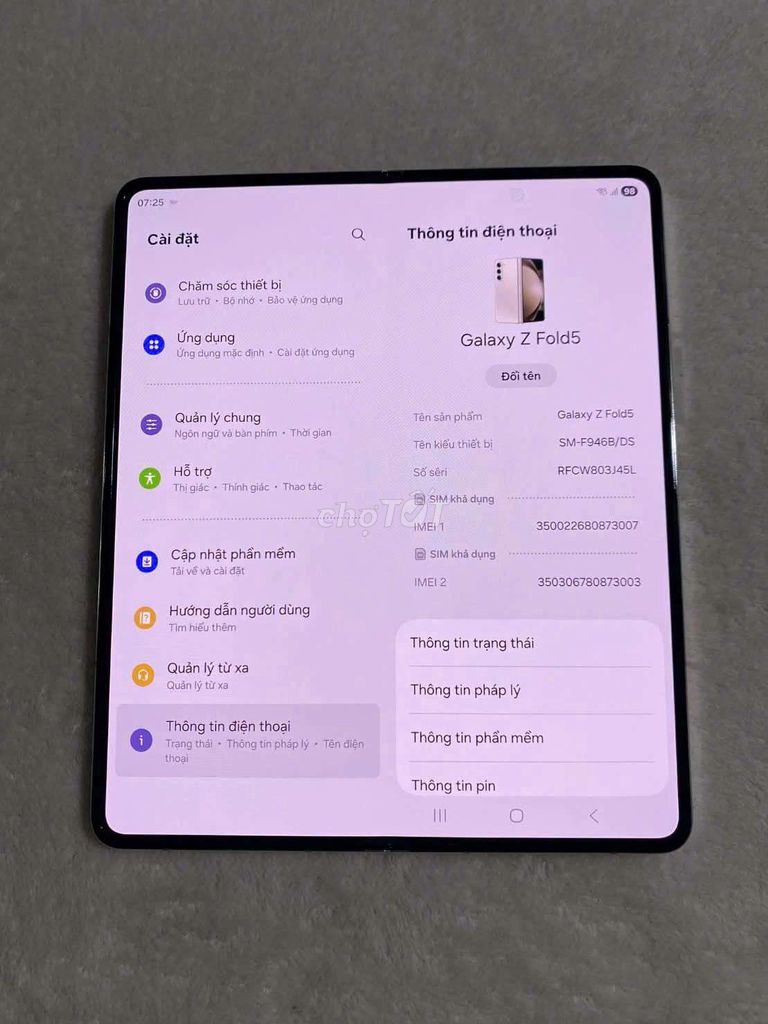 Giao lưu Samsung Galaxy Z Fold5 Trắng. Mua bán Điện thoại tại Huyện Long Điền Bà Rịa - Vũng Tàu được đăng bởi Kaydy hình 1