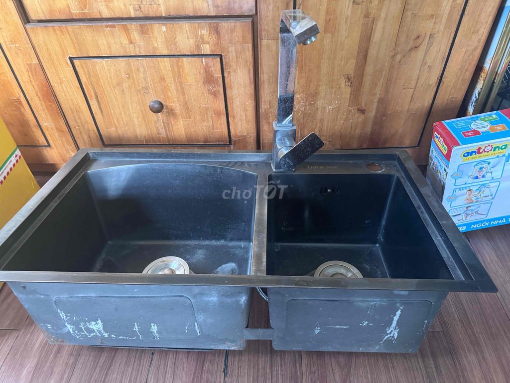 Bồn rửa chén DOCA Inox 304 Đen. Mua bán Thiết bị vệ sinh, nhà tắm tại Quận Sơn Trà Đà Nẵng được đăng bởi Tran hình 1