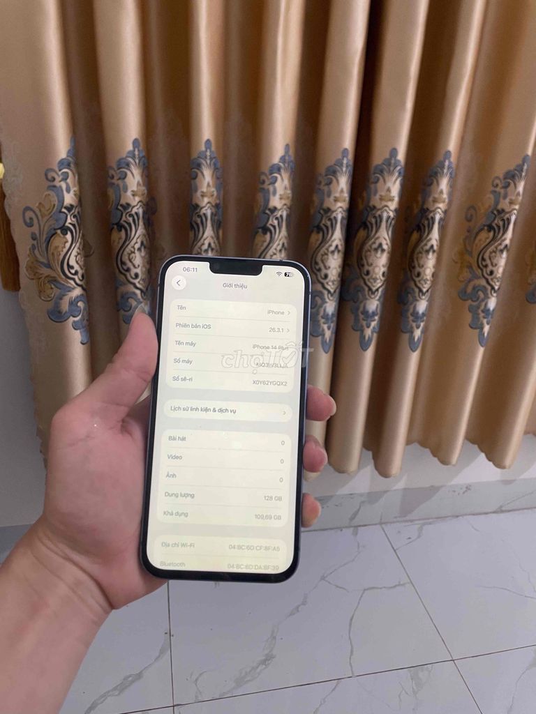 Apple iPhone 14 Plus 128GB Xanh dương. Mua bán Điện thoại tại Huyện Lập Thạch Vĩnh Phúc được đăng bởi cu nguyễn hình 1