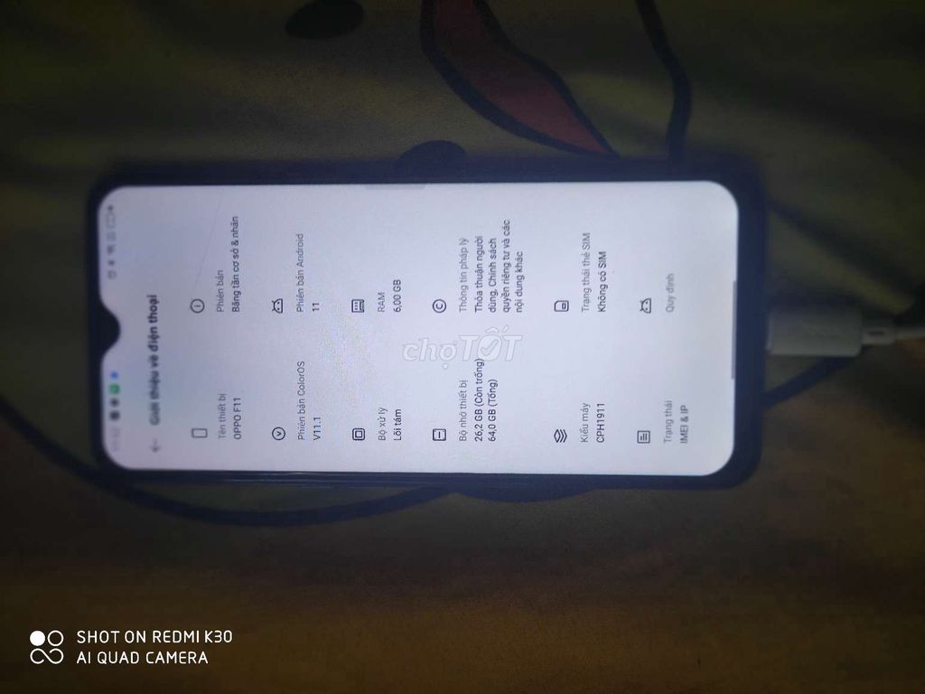 OPPO F11 64GB Đen. Mua bán Điện thoại tại Huyện Hòa Vang Đà Nẵng được đăng bởi Ngô Tấn Việt hình 1