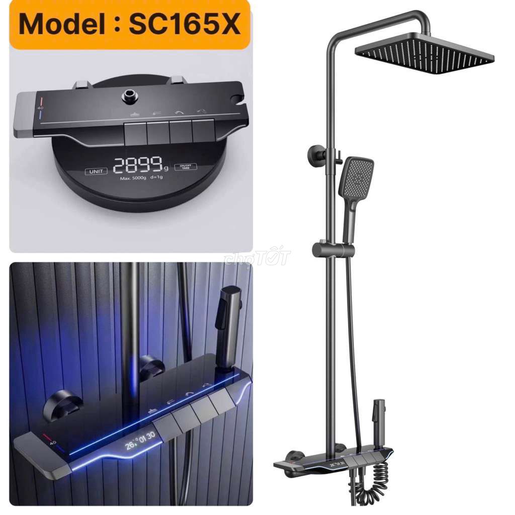Vòi sen tắm SC165X Đồng thau Đen. Mua bán Thiết bị vệ sinh, nhà tắm tại Quận Thanh Khê Đà Nẵng được đăng bởi Tổng Kho Thiết Bị Vệ Sinh hình 1