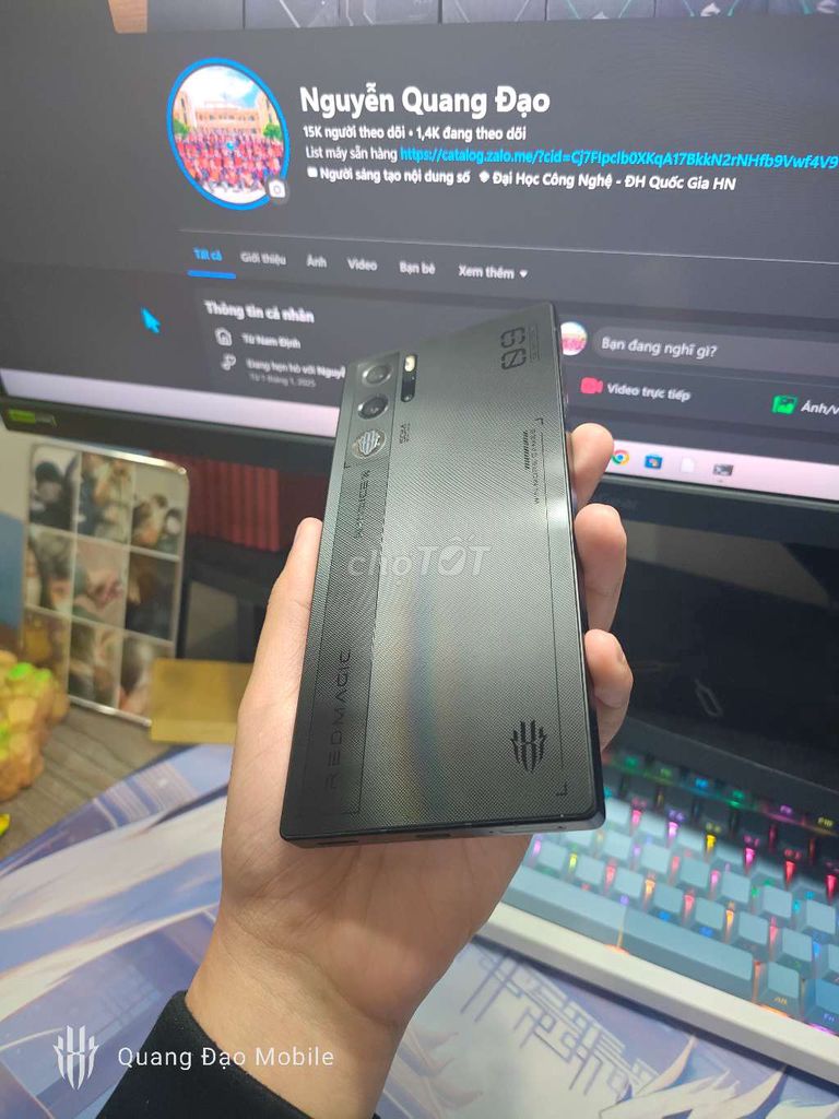 Redmagic 9Pro đen nhám 12+256 imei 12687. Mua bán Điện thoại tại Quận Hà Đông Hà Nội được đăng bởi Đạo Nguyễn hình 1