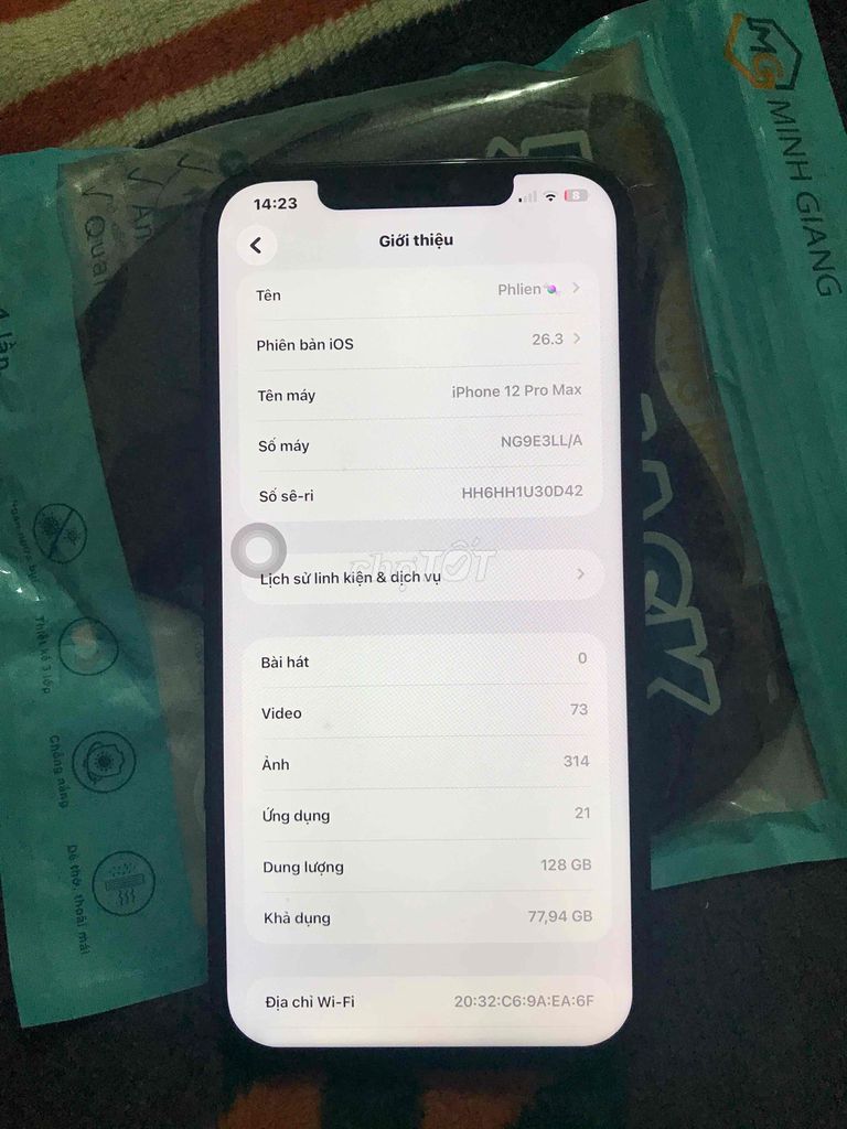 Apple iPhone 12 Pro Max 128GB Xanh. Mua bán Điện thoại tại Huyện Quế Võ Bắc Ninh được đăng bởi  Chung hình 1