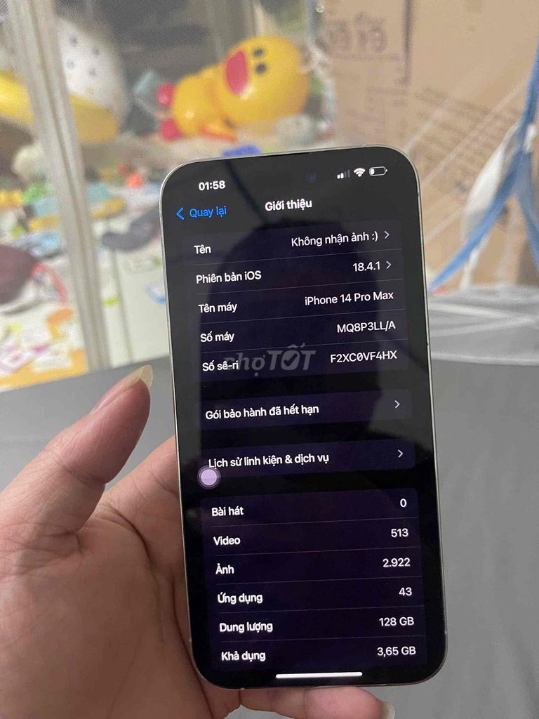 Apple iPhone 14 Pro Max 128GB trắng. Mua bán Điện thoại tại Huyện Thường Tín Hà Nội được đăng bởi Thu Hoài hình 1