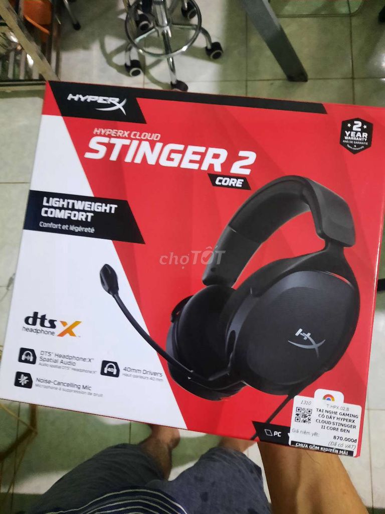 Tai nghe gaming HyperX Cloud Stinger 2 Core. Mua bán Tivi, Âm thanh tại Thành phố Thủ Dầu Một Bình Dương được đăng bởi Lê Đại Lượng hình 1