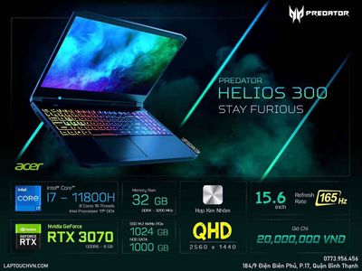 Acer Predator Helios 300 [ RTX 3070 - 8 GB ]