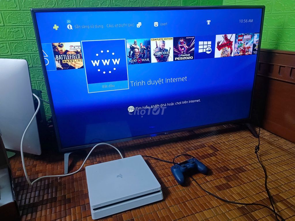 Máy PS4 Slim bản Hack 5.05 hiếm màu trắng rất đẹp