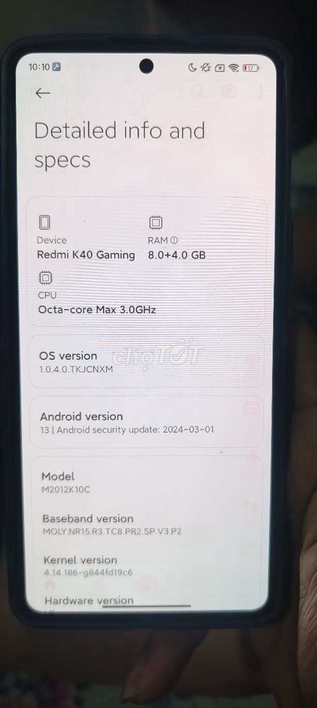 K40 gaming 12gb/128g. Mua bán Điện thoại tại Quận Bình Tân Tp Hồ Chí Minh được đăng bởi Lê Cường hình 1