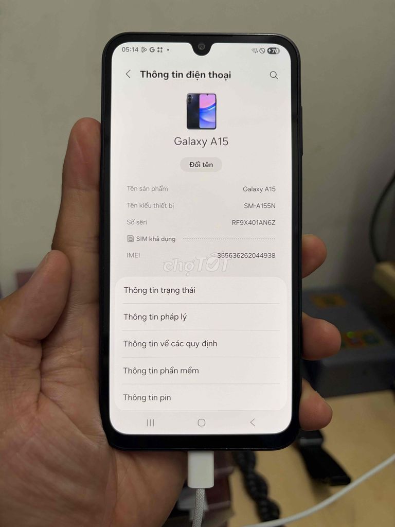 Samsung Galaxy A15 128GB Xanh. Mua bán Điện thoại tại Thành phố Châu Đốc An Giang được đăng bởi Hải Đăng hình 1