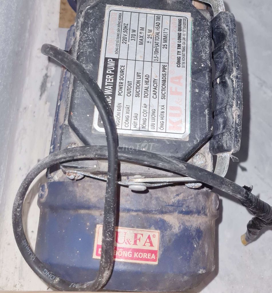 Máy bơm nước KU&FA 370W Xanh Đen. Mua bán Thiết bị vệ sinh, nhà tắm tại Quận Hoàng Mai Hà Nội được đăng bởi Xuân Ba hình 1
