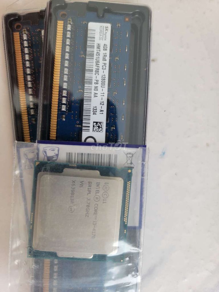 Cần thanh lý 2 thanh ram 4gb + 1 cpu core i3. Mua bán Linh kiện (RAM, Card...) tại Thành phố Thủ Đức Tp Hồ Chí Minh được đăng bởi Khương hình 1