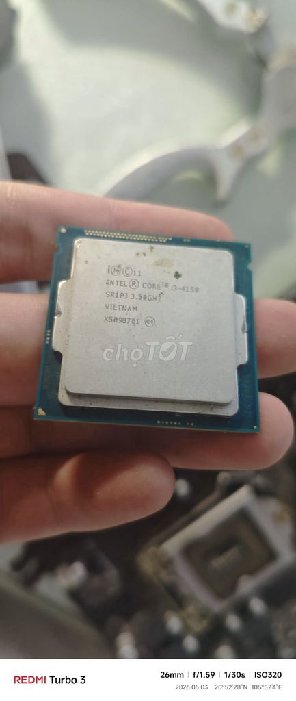CPU Intel Core i3-4150. Mua bán Linh kiện (RAM, Card...) tại Huyện Thường Tín Hà Nội được đăng bởi Đức Thịnh Nguyễn hình 1