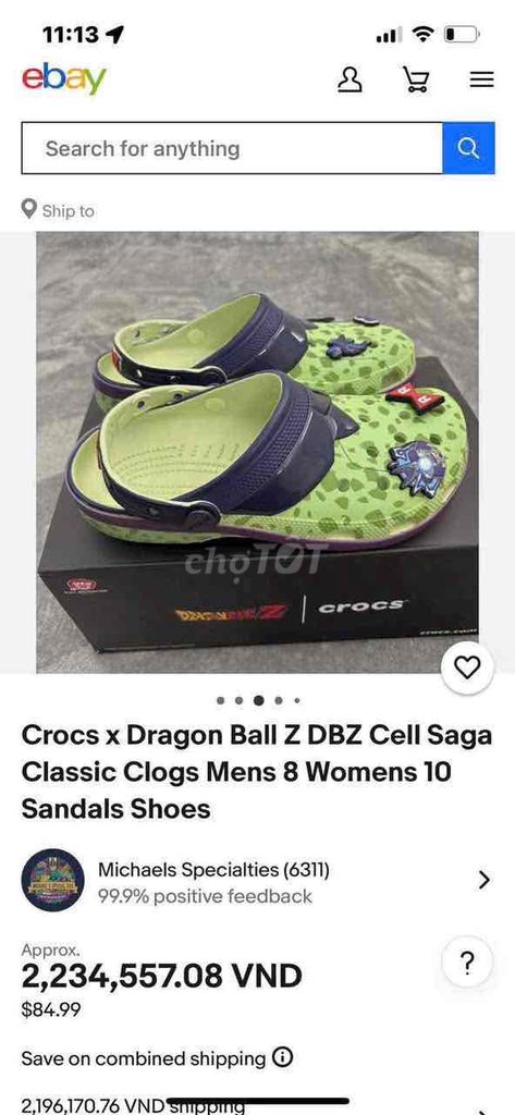 Dép Crocs Classic Clog Xanh lá đốm 37-38. Mua bán Giày dép tại Quận 12 Tp Hồ Chí Minh được đăng bởi Tố Uyên Shop hình 1