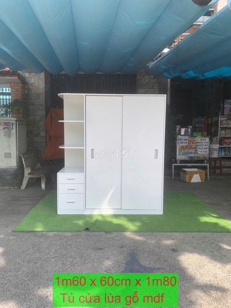 Tủ quần áo gỗ MDF trắng mới 100%. Mua bán Tủ, kệ gia đình tại Quận 7 Tp Hồ Chí Minh được đăng bởi Trần Quốc Thái hình 1