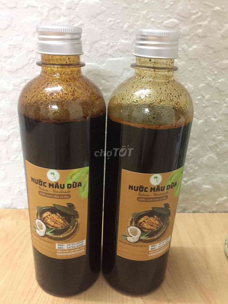 Nước màu dừa bến tre nguyên chất chai 500ml