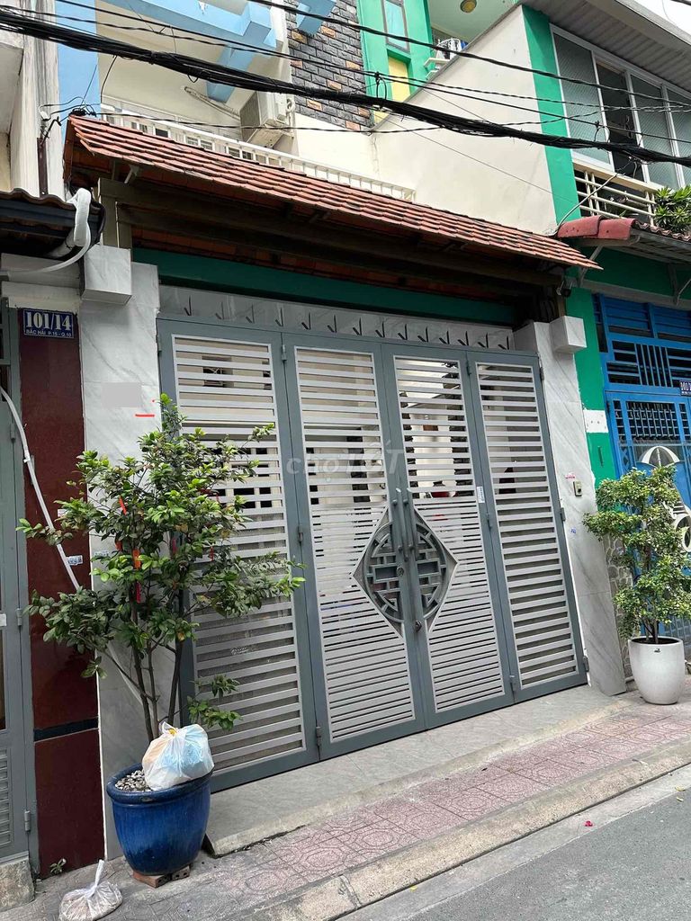 Bán nhà:4(nở hậu 4,3)x16,4lầu mặt tiền hẻm xe tải,Bắc hải,p.15,Q10,HCM