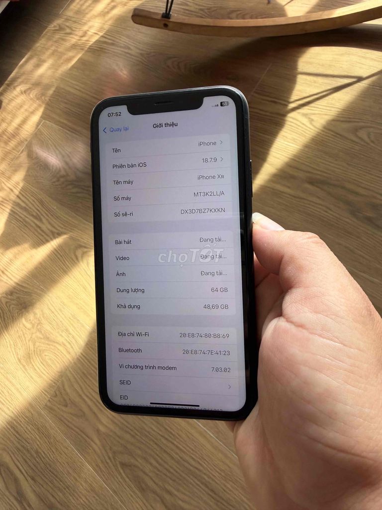 Apple iPhone XR 64GB Đen 98%. Mua bán Điện thoại tại Quận 7 Tp Hồ Chí Minh được đăng bởi Hoàng Tùng hình 1