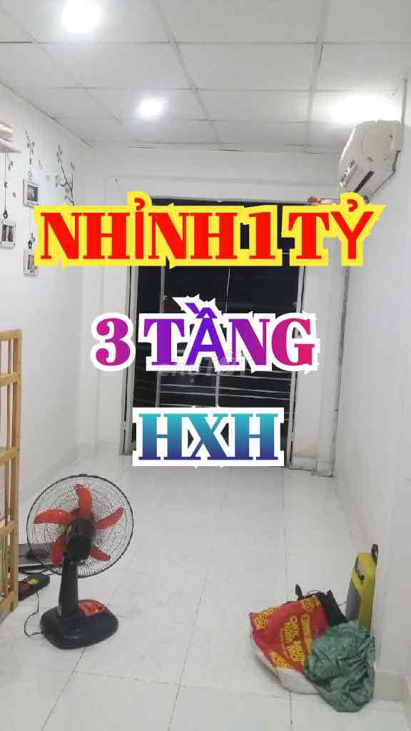 CỰC HIẾM 🔥 NHỈNH 1 TỶ CÓ NHÀ 3 TẦNG BÌNH THẠNH - HXH - SÁT MẶT TIỀN