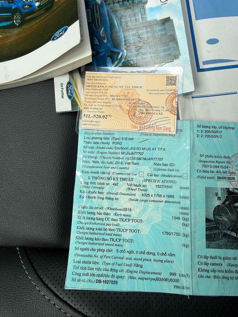 Ford EcoSport 2019 Titanium 1.0 EcoBoost. Mua bán Ô tô tại Quận 12 Tp Hồ Chí Minh được đăng bởi Cung Thị Lài hình 20