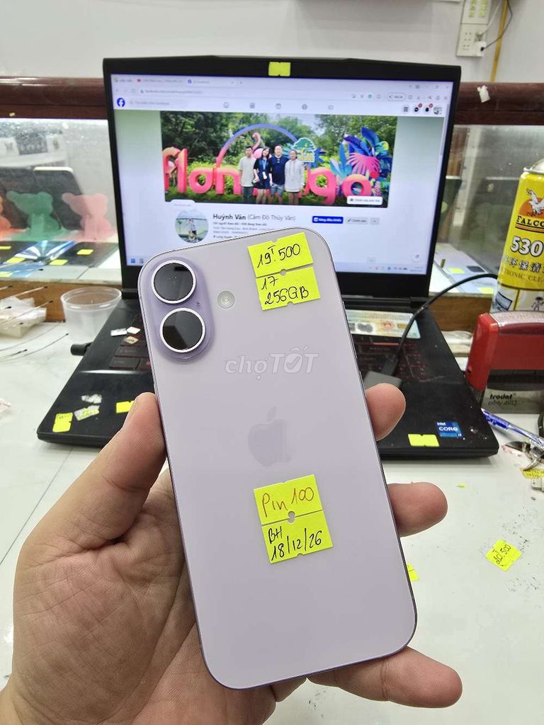 Apple iPhone 17 Thường 256GB - Có Ổ Sim. Mua bán Điện thoại tại Thành phố Long Xuyên An Giang được đăng bởi Facebook Cầm Đồ Thúy Vân hình 1