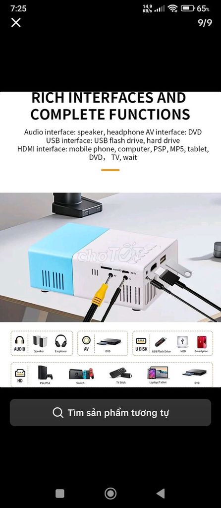 Máy chiếu mini YG300 Vàng trắng 1080P. Mua bán Đồ dùng văn phòng tại Quận Kiến An Hải Phòng được đăng bởi Cường kc Phạm hình 1