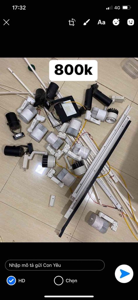 Đèn LED kim loại Đen Trắng. Mua bán Đèn tại Quận Đống Đa Hà Nội được đăng bởi Tuệ AN hình 1