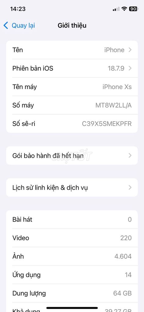 Apple iPhone XS 64GB Vàng Đã qua sử dụng. Mua bán Điện thoại tại Thành phố Biên Hòa Đồng Nai được đăng bởi Nguyễn Tấn Phát hình 1