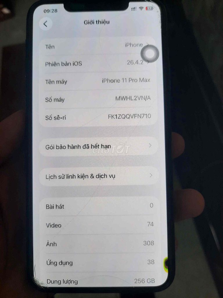 iPhone 11 Pro Max 256GB Xám. Mua bán Điện thoại tại Huyện Trảng Bom Đồng Nai được đăng bởi Nguyễn Thành  hình 1