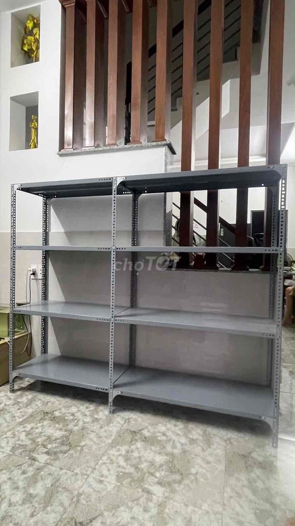 Kệ sắt V lỗ Xám 2m 1m 40cm 5 tầng. Mua bán Tủ, kệ gia đình tại Quận Tân Phú Tp Hồ Chí Minh được đăng bởi KỆ SẮT LÂM PHÁT ĐẠT hình 1