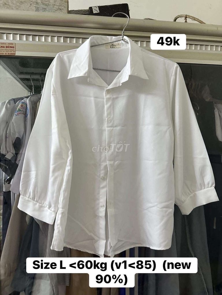 Áo sơ mi nữ vải mềm mại size L Mới 90%. Mua bán Quần áo tại Huyện Châu Thành Kiên Giang được đăng bởi Trân hình 1