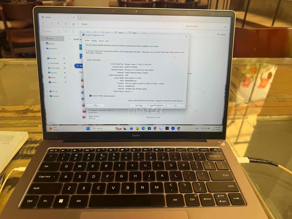 Xiaomi Redmi Book Pro 14 i5-12450H 16GB Xám. Mua bán Laptop tại Huyện Hoài Đức Hà Nội được đăng bởi Phúc hình 1