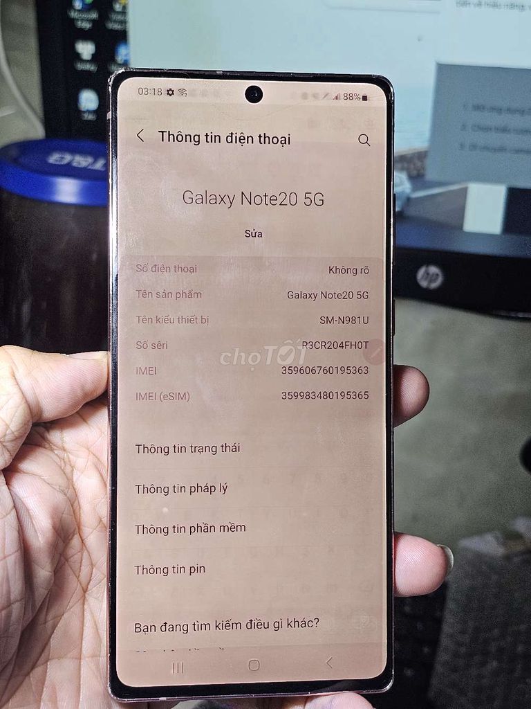  Galaxy Note20 5G 128GB giá chữa cháy . Mua bán Điện thoại tại Quận 8 Tp Hồ Chí Minh được đăng bởi Thiên Hòa mobile  hình 1