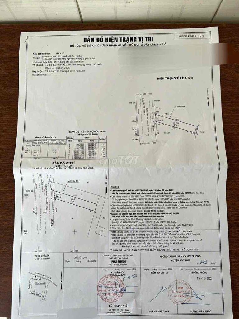 BÁN 160,4M ĐẤT THỔ CƯ MẶT TIỀN ĐƯỜNG SONG HÀNH PHAN VĂN HỚN GIÁ 4ty7