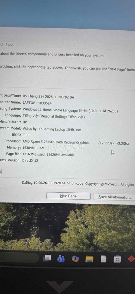 HP Victus Ryzen 5 16GB RTX 2050 Đen. Mua bán Laptop tại Quận Bình Thạnh Tp Hồ Chí Minh được đăng bởi Lương Quý hình 1