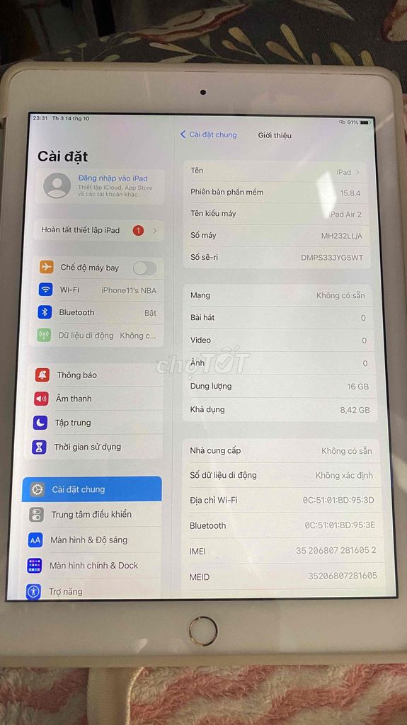 iPad Air 2 16GB vàng gold. Mua bán Máy tính bảng tại Quận Gò Vấp Tp Hồ Chí Minh được đăng bởi Nguyễn Bảo hình 1
