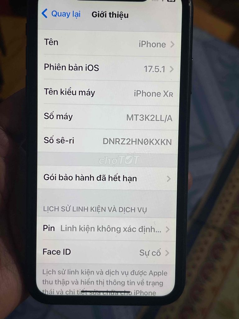 iPhone XR Đen Đã thay pin. Mua bán Điện thoại tại Huyện Đoan Hùng Phú Thọ được đăng bởi Đặng Quốc Vinh hình 1