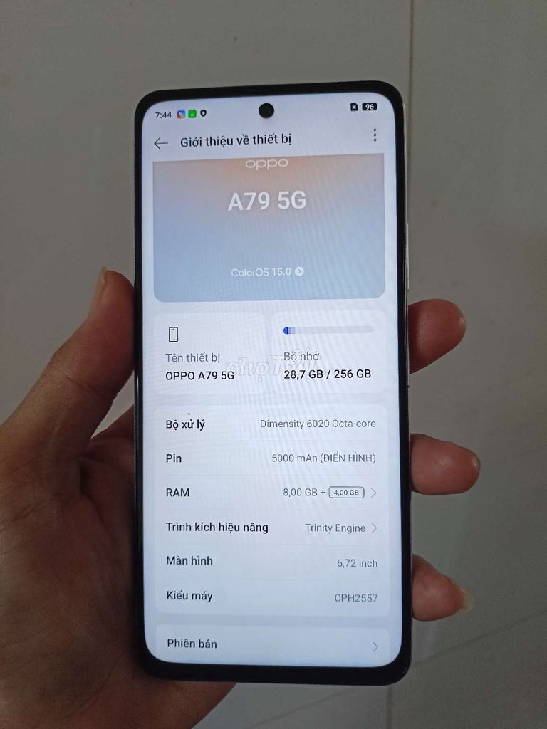 OPPO A79 5G ram 8/256GB zin nguyên bản. Mua bán Điện thoại tại Quận Bình Thuỷ Cần Thơ được đăng bởi CH Thuan Mobile hình 1
